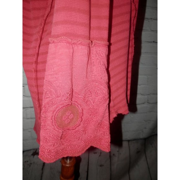 SOFT SURROUNDINGS TOP 1X Plus Red Casual Striped - Picture 3 of 5